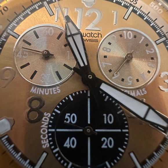 Swatch Irony -vintage Black and Gold Chronograph 47mm - Picture 2 of 7